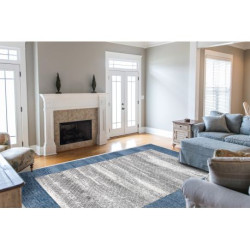 Dywan NOBLE nowoczesny 1512 68 Ramka, grecki vintage przecierany - Strukturalny, dwa poziomy runa krem / niebieski 240x330cm Dywan NOBLE nowoczesny 1512 68 Ramka, grecki vintage przecierany - Strukturalny, dwa poziomy runa krem / niebieski 240x330cm