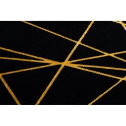Dywan GLOSS nowoczesny 406C 86 stylowy, glamour, art deco, geometryczny czarny / złoty 80x150cm Dywan GLOSS nowoczesny 406C 86 stylowy, glamour, art deco, geometryczny czarny / złoty 80x150cm