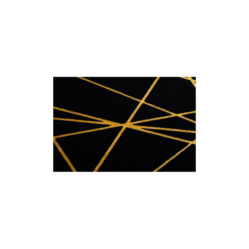 Dywan GLOSS nowoczesny 406C 86 stylowy, glamour, art deco, geometryczny czarny / złoty 80x150cm Dywan GLOSS nowoczesny 406C 86 stylowy, glamour, art deco, geometryczny czarny / złoty 80x150cm
