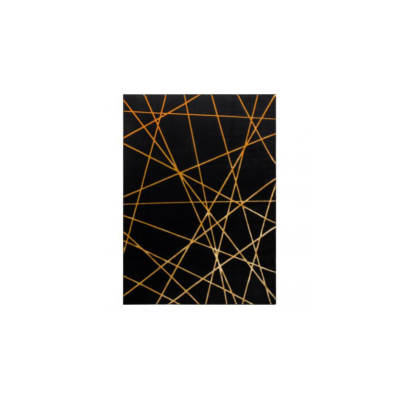 Dywan GLOSS nowoczesny 406C 86 stylowy, glamour, art deco, geometryczny czarny / złoty 240x330cm Dywan GLOSS nowoczesny 406C 86 stylowy, glamour, art deco, geometryczny czarny / złoty 240x330cm