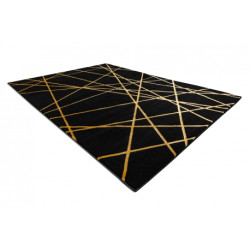 Dywan GLOSS nowoczesny 406C 86 stylowy, glamour, art deco, geometryczny czarny / złoty 140x190cm Dywan GLOSS nowoczesny 406C 86 stylowy, glamour, art deco, geometryczny czarny / złoty 140x190cm