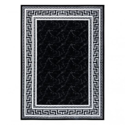 Dywan GLOSS nowoczesny 2813 87 stylowy, ramka, grecki czarny / szary 240x330cm