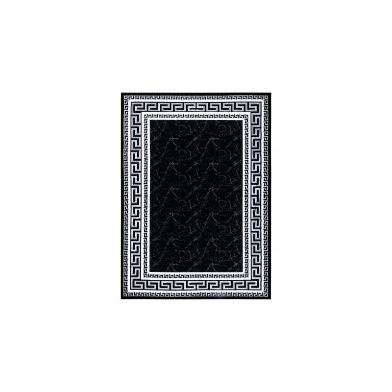 Dywan GLOSS nowoczesny  2813 87 stylowy, ramka, grecki czarny / szary 240x330cm