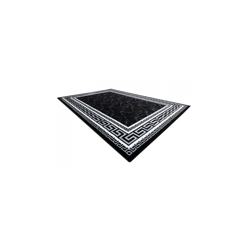 Dywan GLOSS nowoczesny  2813 87 stylowy, ramka, grecki czarny / szary 240x330cm