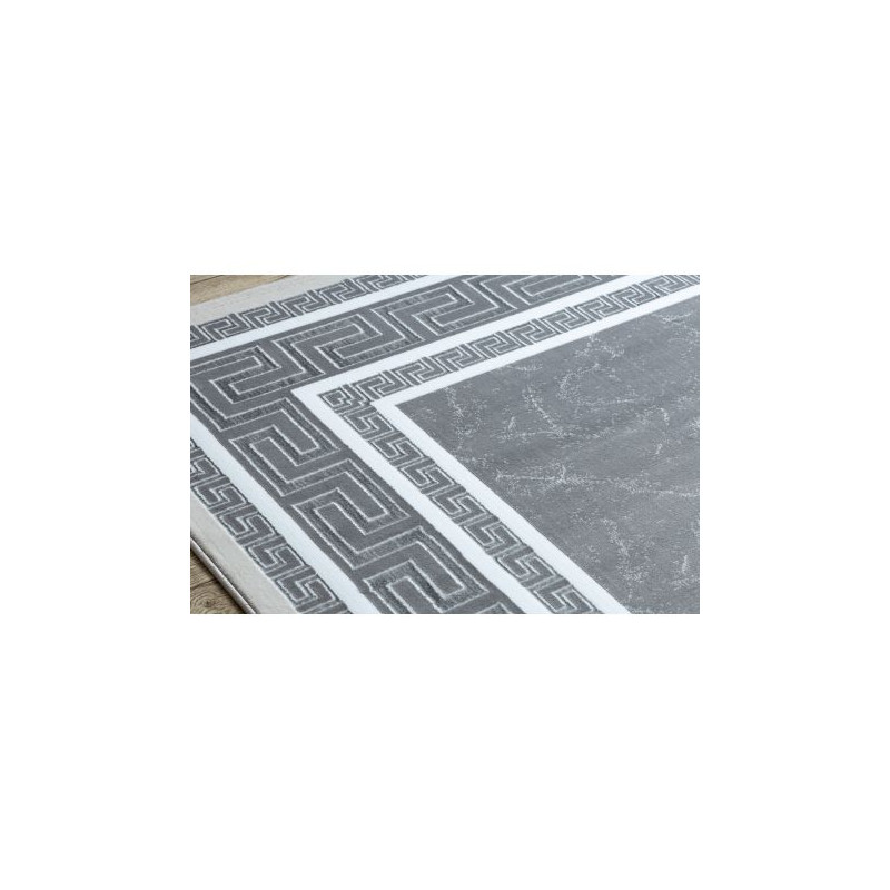 Dywan GLOSS nowoczesny  2813 27 stylowy, ramka, grecki szary 140x190cm