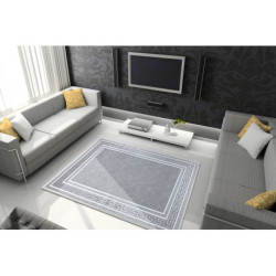 Dywan GLOSS nowoczesny 2813 27 stylowy, ramka, grecki szary 80x300cm Dywan GLOSS nowoczesny 2813 27 stylowy, ramka, grecki szary 80x300cm