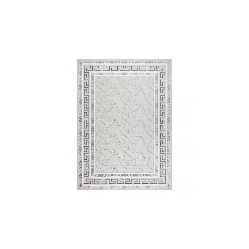 Dywan GLOSS nowoczesny  2813 57 stylowy, ramka, grecki kość słoniowa / szary 80x150cm