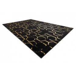 Dywan GLOSS nowoczesny 407C 86 stylowy, glamour, art deco czarny / złoty 200x290 cm Dywan GLOSS nowoczesny 407C 86 stylowy, glamour, art deco czarny / złoty 200x290 cm