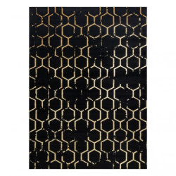 Dywan GLOSS nowoczesny 407C 86 stylowy, glamour, art deco czarny / złoty 180x270cm
