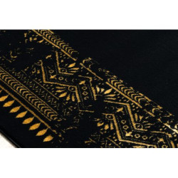 Dywan GLOSS nowoczesny  408C 86 Ramka stylowy, glamour, art deco czarny / złoty 80x200cm