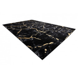 Dywan GLOSS nowoczesny  410A 86 Marmur, kamień, stylowy, glamour czarny / złoty 120x170cm