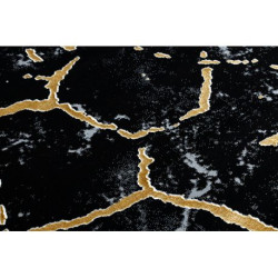 Dywan GLOSS nowoczesny  410A 86 Marmur, kamień, stylowy, glamour czarny / złoty 280x370cm