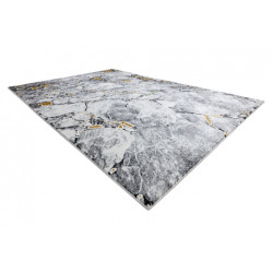 Dywan GLOSS nowoczesny  528A 58 Marmur, kamień, stylowy, glamour kość słoniowa / czarny 80x150cm