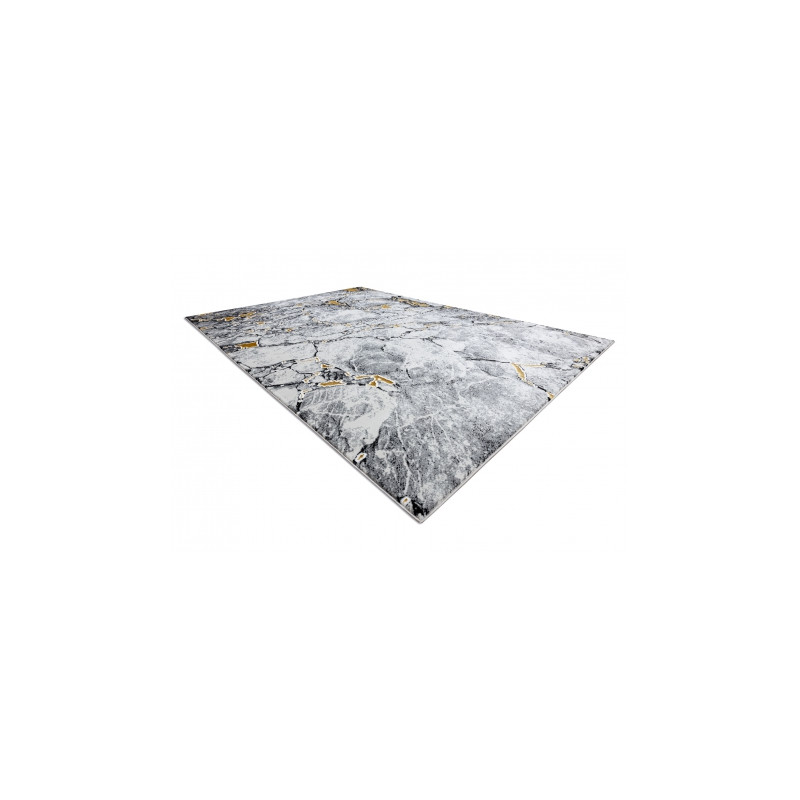 Dywan GLOSS nowoczesny  528A 58 Marmur, kamień, stylowy, glamour kość słoniowa / czarny 80x150cm