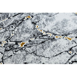 Dywan GLOSS nowoczesny  528A 58 Marmur, kamień, stylowy, glamour kość słoniowa / czarny 80x150cm