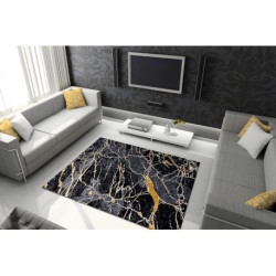 Dywan GLOSS nowoczesny  529A 82 Marmur, kamień, stylowy, glamour czarny / szary 280x370cm