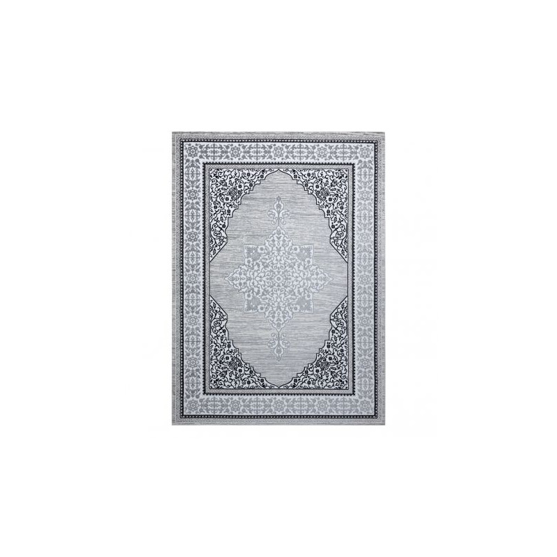 Dywan GLOSS nowoczesny  8490 52 Ornament, stylowy, ramka kość słoniowa / szary 160x220cm