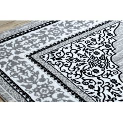 Dywan GLOSS nowoczesny  8490 52 Ornament, stylowy, ramka kość słoniowa / szary 200x290cm