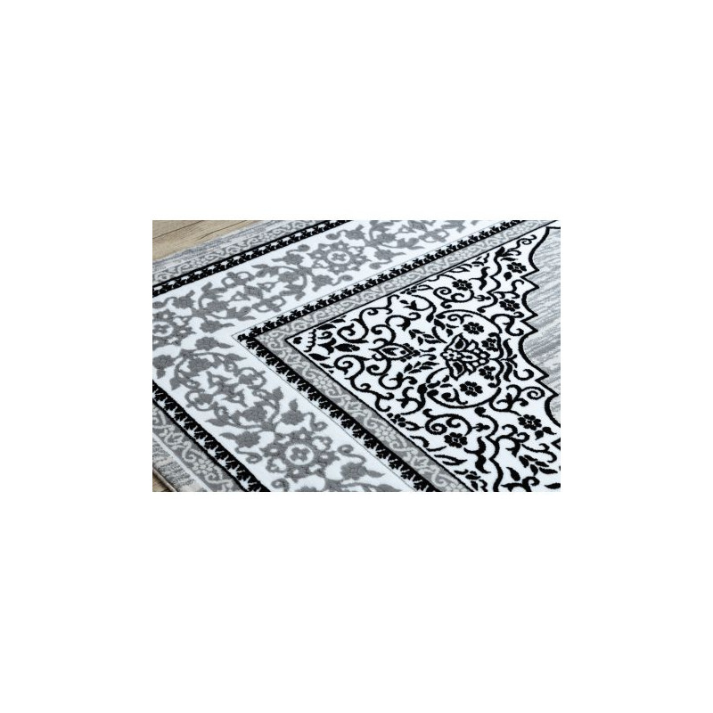Dywan GLOSS nowoczesny  8490 52 Ornament, stylowy, ramka kość słoniowa / szary 240x330cm