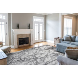 Dywan NOBLE nowoczesny 9962 65 Marmur, kamień - Strukturalny, dwa poziomy runa krem / szary 160x220cm