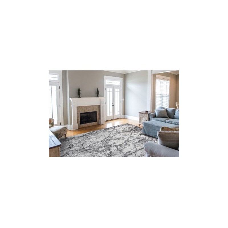 Dywan NOBLE nowoczesny 9962 65 Marmur, kamień - Strukturalny, dwa poziomy runa krem / szary 160x220cm