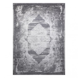 Dywan NOBLE nowoczesny  9479 65 Ornament vintage przecierany - Strukturalny, dwa poziomy runa krem / szary 80x150cm