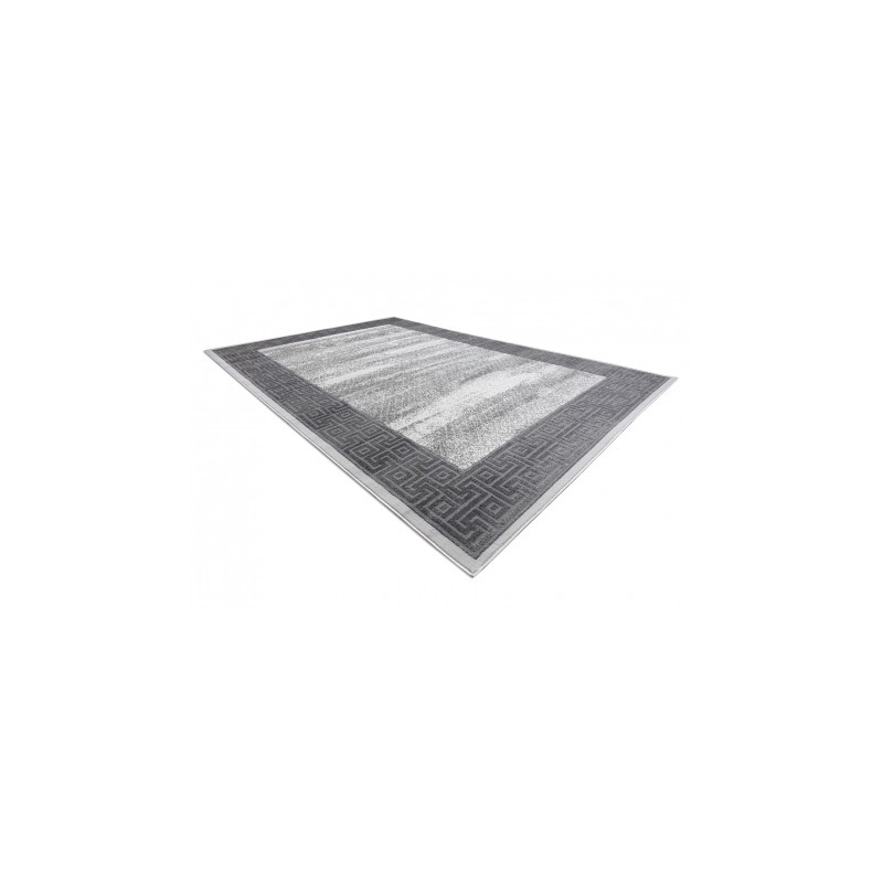 Dywan NOBLE nowoczesny  1512 64 Ramka, grecki vintage przecierany - Strukturalny, dwa poziomy runa krem / szary 80x150cm
