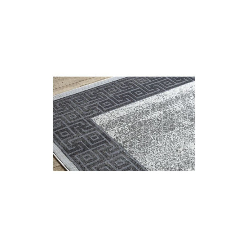 Dywan NOBLE nowoczesny  1512 64 Ramka, grecki vintage przecierany - Strukturalny, dwa poziomy runa krem / szary 180x270cm