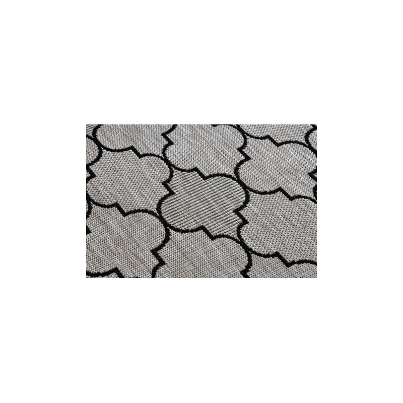 DYWAN SZNURKOWY SIZAL FLOORLUX 20607 , koniczyna marokańska, trellis srebrny / czarny 80x150cm DYWAN SZNURKOWY SIZAL FLOORLUX 20607 , koniczyna marokańska, trellis srebrny / czarny 80x150cm