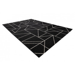 DYWAN SZNURKOWY SIZAL FLOORLUX 20605 black / silver TRÓJKĄTY, GEOMETRYCZNY 240x330cm