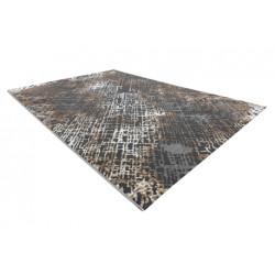 Dywan ZARA 0W3982 P50 520 - Strukturalny, dwa poziomy runa szary / beż 80x150cm