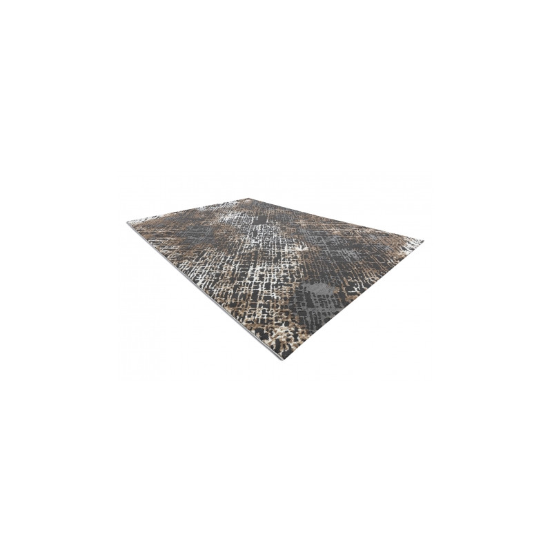 Dywan ZARA 0W3982 P50 520 - Strukturalny, dwa poziomy runa szary / beż 240x340cm