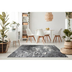 Dywan ZARA 0W3983 P50 520 - Strukturalny, dwa poziomy runa szary / beż 80x150cm