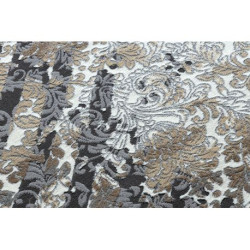 Dywan ZARA 0W6119 P50 610 - Strukturalny, dwa poziomy runa szary / krem 80x150cm