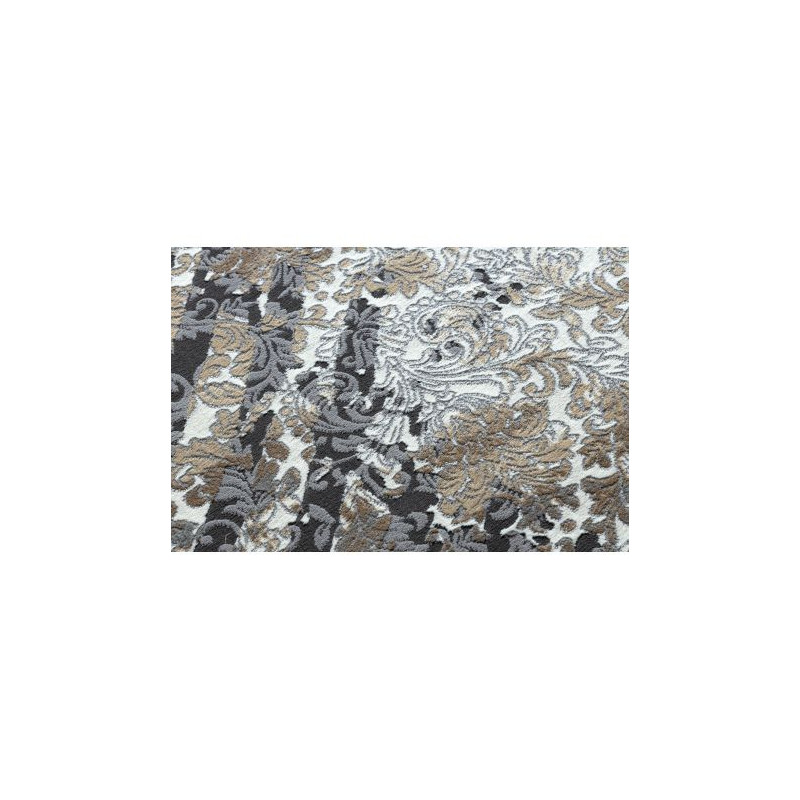 Dywan ZARA 0W6119 P50 610 - Strukturalny, dwa poziomy runa szary / krem 80x150cm