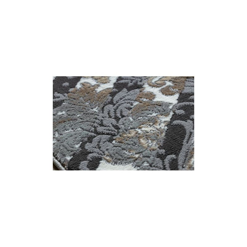 Dywan ZARA 0W6119 P50 610 - Strukturalny, dwa poziomy runa szary / krem 80x150cm