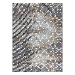 Dywan ZARA 0W6119 P50 610 - Strukturalny, dwa poziomy runa szary / krem 200x290cm