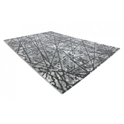 Dywan ZARA 0W7053 P50 140 - Strukturalny, dwa poziomy runa szary 240x340cm