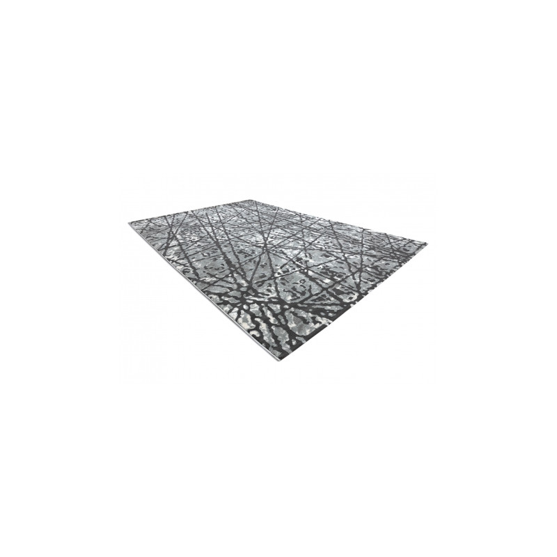 Dywan ZARA 0W7053 P50 140 - Strukturalny, dwa poziomy runa szary 300x400cm