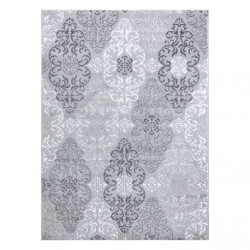 Dywan MEFE nowoczesny 8734 Ornament - Strukturalny, dwa poziomy runa szary 200x290cm