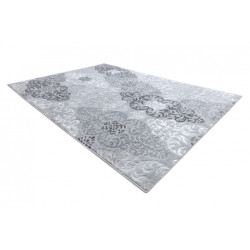 Dywan MEFE nowoczesny 8734 Ornament - Strukturalny, dwa poziomy runa szary 200x290cm