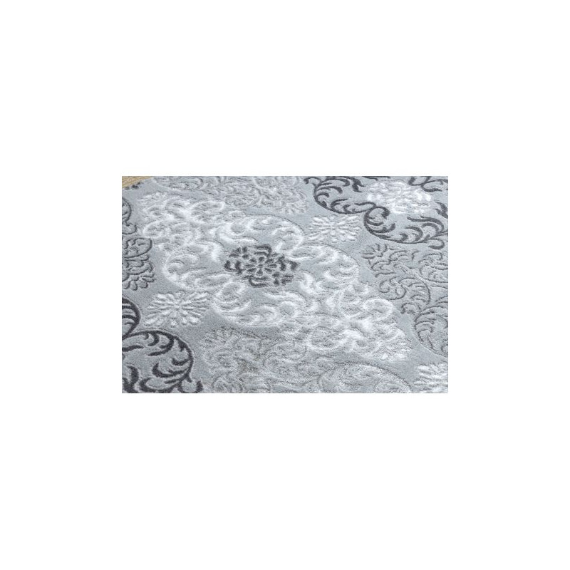 Dywan MEFE nowoczesny 8734 Ornament - Strukturalny, dwa poziomy runa szary 200x290cm