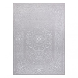 Dywan MEFE nowoczesny  8373 Ornament, ramka - Strukturalny, dwa poziomy runa szary 140x190cm