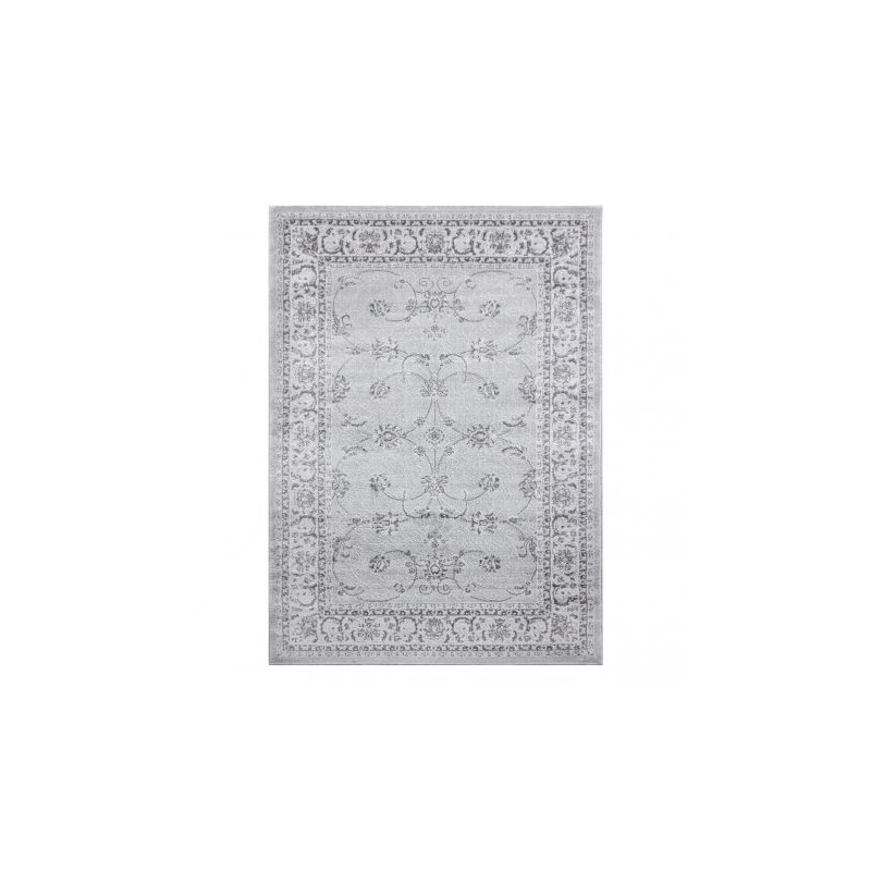 Dywan MEFE nowoczesny 2312 Ornament, ramka - Strukturalny, dwa poziomy runa szary 140x190cm