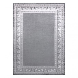 Dywan MEFE nowoczesny 2813 Ramka, grecki klucz - Strukturalny, dwa poziomy runa szary 180x270cm
