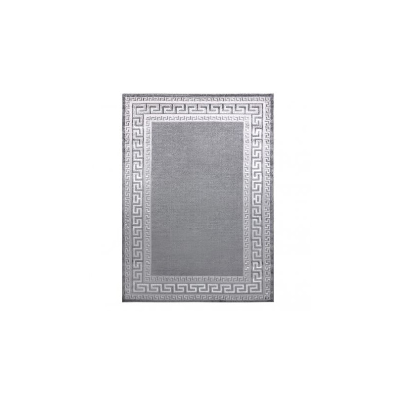 Dywan MEFE nowoczesny 2813 Ramka, grecki klucz - Strukturalny, dwa poziomy runa szary 180x270cm Dywan MEFE nowoczesny 2813 Ramka, grecki klucz - Strukturalny, dwa poziomy runa szary 180x270cm