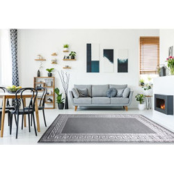 Dywan MEFE nowoczesny 2813 Ramka, grecki klucz - Strukturalny, dwa poziomy runa szary 180x270cm Dywan MEFE nowoczesny 2813 Ramka, grecki klucz - Strukturalny, dwa poziomy runa szary 180x270cm