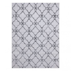 Dywan MEFE nowoczesny 8504 Koniczyna, kwiatki - Strukturalny, dwa poziomy runa ciemnoszary 120x170cm