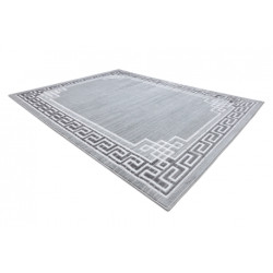Dywan MEFE nowoczesny 9096 Ramka, grecki klucz - Strukturalny, dwa poziomy runa szary 140x190cm Dywan MEFE nowoczesny 9096 Ramka, grecki klucz - Strukturalny, dwa poziomy runa szary 140x190cm