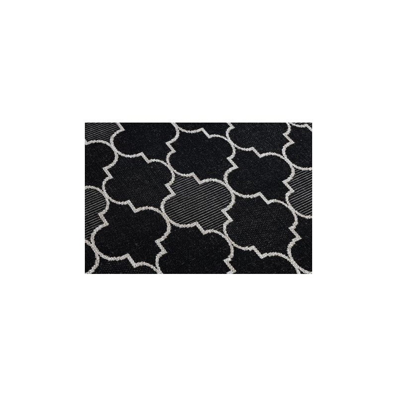 DYWAN SZNURKOWY SIZAL FLOORLUX 20607 , koniczyna marokańska, trellis czarny / srebrny 120x170cm DYWAN SZNURKOWY SIZAL FLOORLUX 20607 , koniczyna marokańska, trellis czarny / srebrny 120x170cm